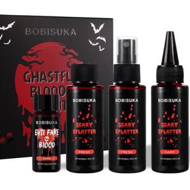 Imagem de Kit de maquiagem de sangue falso com efeitos especiais de Halloween BO