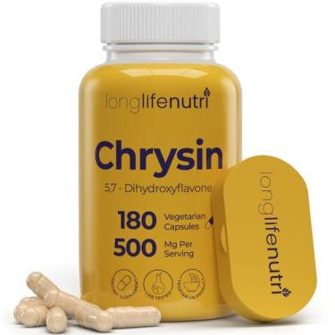 Imagem de Suplemento LongLifeNutri Chrysin 500 mg 180 cápsulas vegetarianas