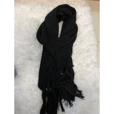 Imagem de Cachecol Liso de Lã Feminino / Masculino Básico Inverno Echarpe Adullt