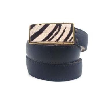Imagem de Cinto feminino fivela animal print MA2403z - Barão do Couro, Preto, G