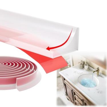 Imagem de Protetor de barragem de água de limite de chuveiro de 1,5 m - Barreira impermeável de silicone autoadesivo para separação seca e molhada, tira de vedação inferior da porta do chuveiro protetor contra