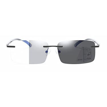 Imagem de Óculos de leitura fotocromáticos masculinos multifoco 3 Powers in 1 Reader, muda para cinza no sol (preto, 2,5, multiplicador_x)