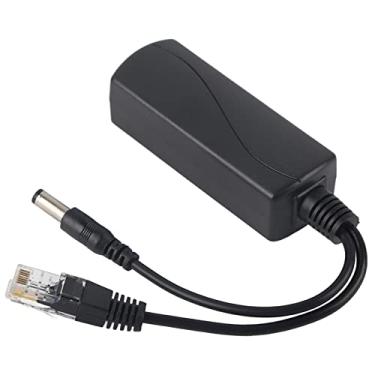 Imagem de QANYEGN Kit de injetor de divisor de Poe, poder de Poe sobre Ethernet Splitter adaptador, adaptador de divisor de 48V a 12V Poe para câmeras de segurança, pontos de acesso sem fio