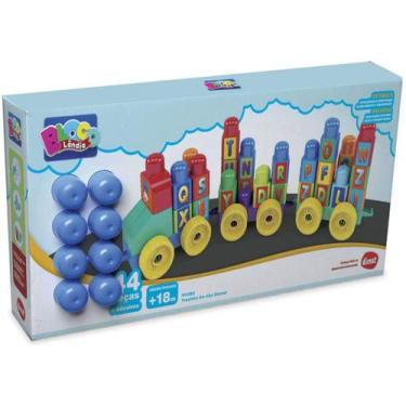 Imagem de Blocos De Montar Trenzinho Do ABC 44 Peças MK363 - Dismat