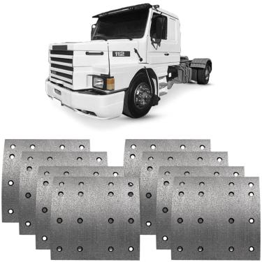 Imagem de Lona Freio Traseira Scania T 112 R 142 81 a 91 Lonaflex L497