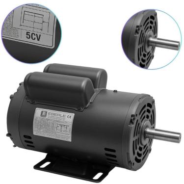 Imagem de Motor Elétrico Monofásico 5Cv Serra Lavadora Bomba Tritura