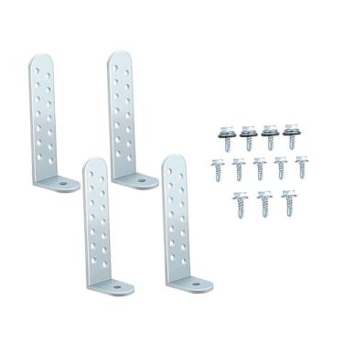 Imagem de IEUDNS 4x Suportes de Condensador com Parafusos, Kit de Fixação, Condensador de Metal em Forma de L