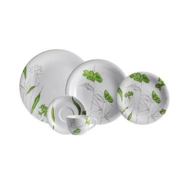 Imagem de Aparelho de Jantar Chá 30 Peças Porcelana Schmidt - Dec. Caioba 2403, 