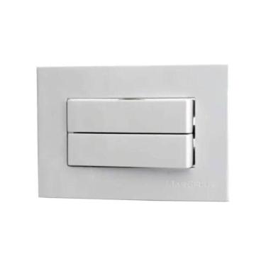 Imagem de Mini Espelho Interruptor Duplo Margirius Móveis Mesas Branco