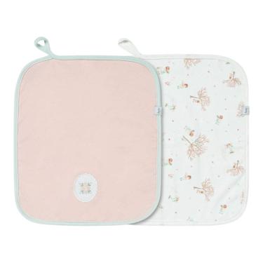 Imagem de Kit 2 Babinhas Paninho Boca Bebê Cerejeira Rosa Pêssego -Hug