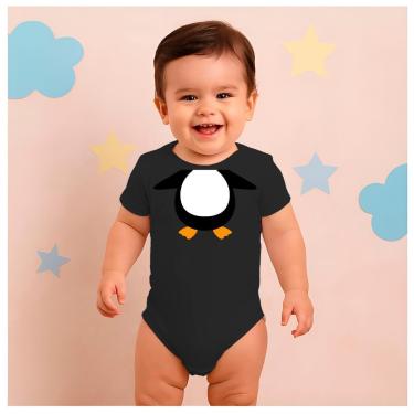 Imagem de Body Manga Curta Techmalhas Estampa Cabeça Pinguim-Unissex