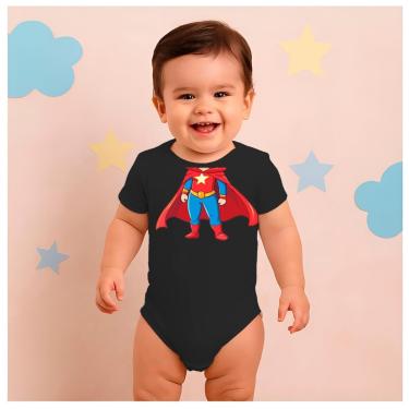 Imagem de Body Manga Curta Techmalhas Estampa Suoer Heroi America-Unissex