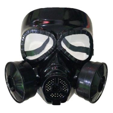 Imagem de Máscara Preta de Gás com Lentes - Extra Festas