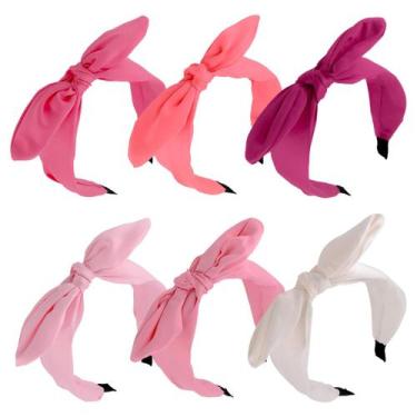 Imagem de Bandanas Jaciya Knotted Bow Pink para mulheres e meninas x6