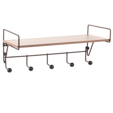 Imagem de Prateleira Com Ganchos Marrom