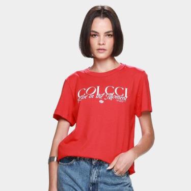 Imagem de Camiseta Colcci Moment Feminina, Vermelho, M