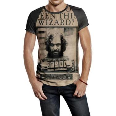 Imagem de Camiseta Raglan Masculina Harry Potter Ref:211 - smoke, Preto, P