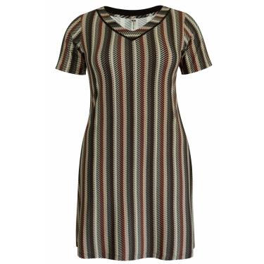 Imagem de Vestido Pau a Pique Listrado Marrom