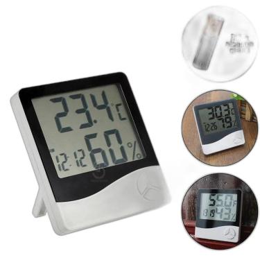 Imagem de Termo-Higrômetro Pro Digital Relógio Umidade Temperatura Ar