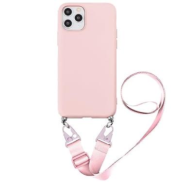 Imagem de Capa tiracolo com alça para Samsung Galaxy S23 Ultra S 23 Plus S23Ultra S23Plus S22 SamsungS23 Colar de silicone com cordão capa macia, rosa, para Galaxy S23 Ultra