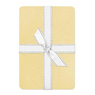 Imagem de Frankie Lençol de Berço 100% Algodão Orgânico para Colchão para Bebês e Crianças, Macio e Respirável para Meninas, Meninos Amarelo, Tamanho Único