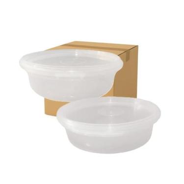 Imagem de Potinho 160ML Com Tampa Lacre 320un Marmita Freezer Microondas - Brasi