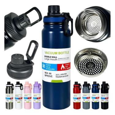 Imagem de Garrafa Térmica 800Ml Frio Com Isolamento Garrafinha Trei Az