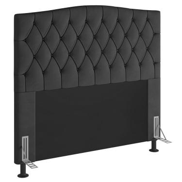 Imagem de Cabeceira Estofada Box Casal King Size 193cm Com Frame Cinza