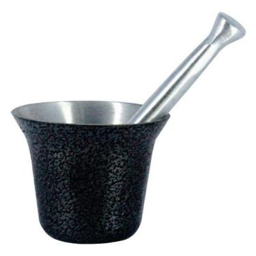 Imagem de Almofariz Craqueado Socador De Alho Grande Preto