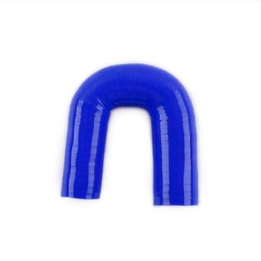 Imagem de XAJINGSU Acoplador redutor em forma de U de cotovelo de 180 graus, comprimento da perna, 170 mm, 4 camadas, 5,4 mm, espessura de parede, mangueira de silicone, 11 cores (ID 55 mm-62 mm)