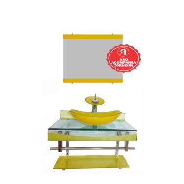 Imagem de Gabinete de Vidro 60cm para Banheiro Cuba Oval - Andorra - EKASA, Amar