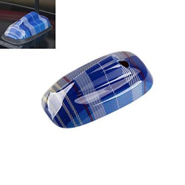 Imagem de SHIFENG Para BMW MINI Cooper Clubman Countryman F55 F56 antena de sinal de rádio de carro decoração shell adesivo capa 3D (listras azuis)