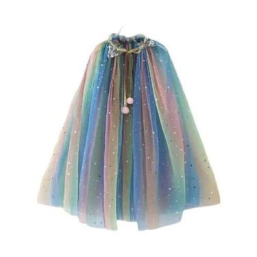 Imagem de Capa de Princesa para Meninas - Fantasia Infantil com Lantejoulas para