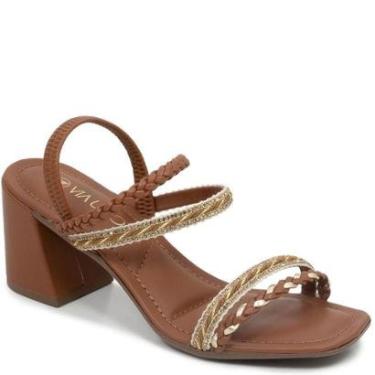 Imagem de Sandália Salato Bloco Bico Quadrado Matelassê Via Uno 857042-Feminino