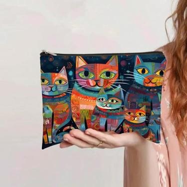 Imagem de Bolsa clutch elegante com estampa floral para mulheres, bolsa versátil para cosméticos e higiene pessoal, organizador de armazenamento de viagem elegante, Estilo 2, Sacos de cosméticos