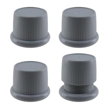 Imagem de Chinflly Elevadores de cama ajustáveis para móveis, 4 peças de rolha de cabeceira de 4 a 6,6 cm, estrutura ABS, ferramenta antivibração, plástico durável, elevadores de sofá deslizantes para parede