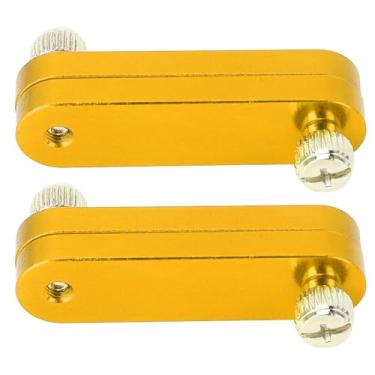 Imagem de Conjunto de blocos de limite de régua de liga de alumínio dourado, pacote com 2, régua de aço ajustável, para medição de marcenaria