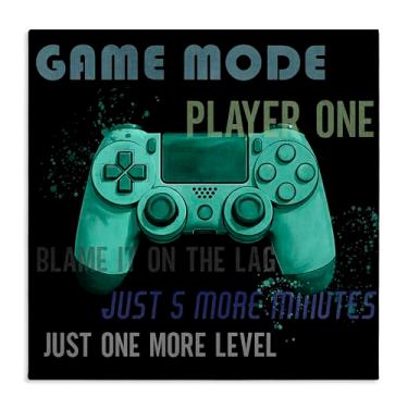 Imagem de Stupell Industries Arte de parede em tela Game Mode Player One Controller, design por Kim Allen, 61 x 61 cm
