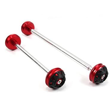 Imagem de Protetores de roda deslizantes de eixo Arashi Garfo dianteiro e traseiro para Suzuki GSXR 600 750 2006-2012, peças de acessórios de motocicleta vermelhas