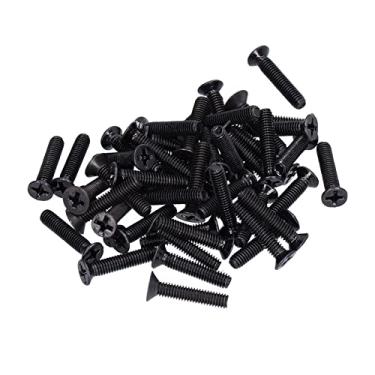 Imagem de 50pcs M4 A2-70 Black Zinccar para Parafuso Com Revestimento Galvanizado Preto à Prova, Fácil de Transportar, Chave de Fenda PZ2, Ideal para Reparo e Peça de Conexão (M4*20)