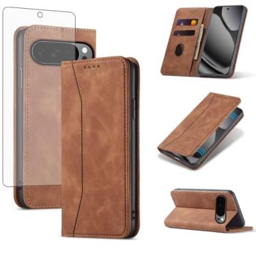 Imagem de Asuwish Capa carteira flip para celular Google Pixel 10 Pro XL com protetor de tela de vidro temperado, fecho magnético, capa fólio, compartimento para cartão de crédito, suporte, acessórios para