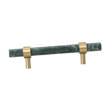 Imagem de MotiveTech Puxadores de mármore para armários, fáceis de instalar, puxadores para gavetas de cômodas, ferragens para guarda-roupas, armários e gavetas de, 35x140mm Verde