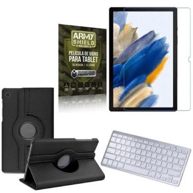 Imagem de Kit Teclado Bluetooth tab A8 X200/205 + Capa 360 + Película - xdoria