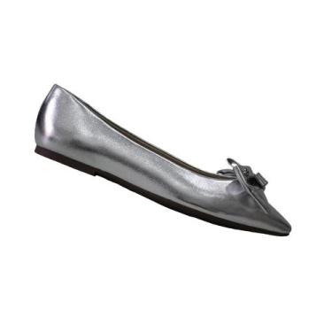 Imagem de Sapatilha com laço prata - capodarte