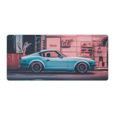 Imagem de Retro Classic Car 240z JDM Tapete de mesa de carro tapete de mouse pad antiderrapante grande material de escritório tapete de mesa de borracha impermeável para escritório jogo casa 40 x 90 cm