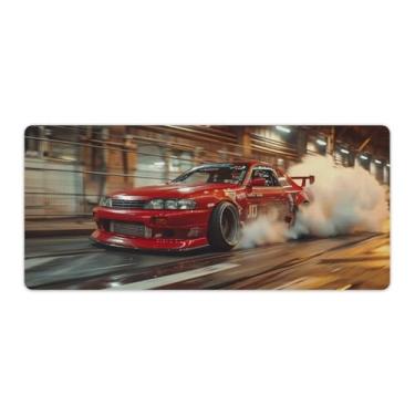 Imagem de HouLaiZhe S15 Drift JDM Carro Grande Gaming Mouse Pad Tapete de Mesa Base de Borracha Antiderrapante Laptop Acessórios de Computador Suprimentos Bloco de Escrita para Escritório Casa 40 x 90 cm