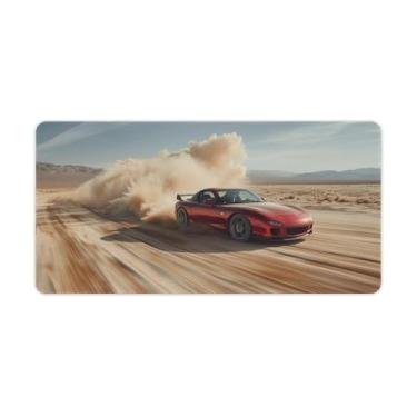 Imagem de HouLaiZhe Vermelho Rx7 Desert Speed JDM Carro Grande Gaming Mouse Pads Tapete de Mesa Base de Borracha Antiderrapante Laptop Acessórios de Computador Suprimentos Bloco de Escrita para Escritório Casa