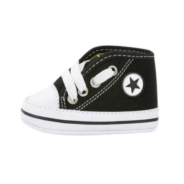 Imagem de Tênis Sapatinho Star Bebê Recém Nascido Cano Alto Menina Menino - XUKI