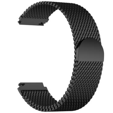 Imagem de GEAK Pulseira de relógio de metal de 20 mm, 22 mm e 18 mm compatível com Garmin Vivoactive 5/6/3/4, Venu 3S 2S/Venu 3 2, Forerunner 165/55/245/265, pulseira magnética de malha de aço inoxidável para