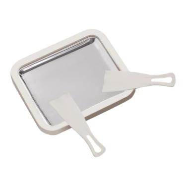 Imagem de KiBcsLic Máquina de Sorvete Instantâneo Enrolado, Prato Frio Instantâneo, Máquina de Iogurte Frito com Raspadores para Refeições Diárias, Branco